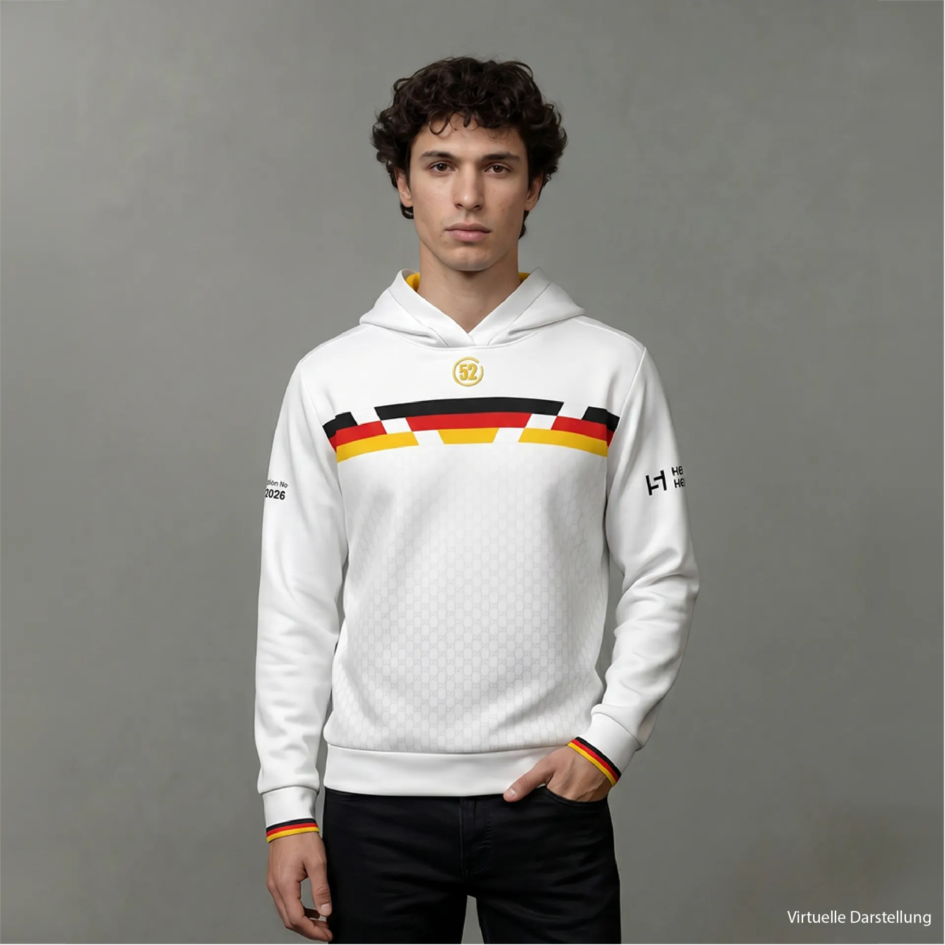 [330011-20005-0003-43-XS] Hoodie Herren weiß (XS)